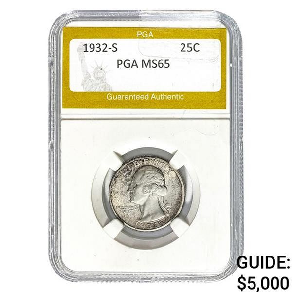 1932-S Washington Quarter PGA MS65
