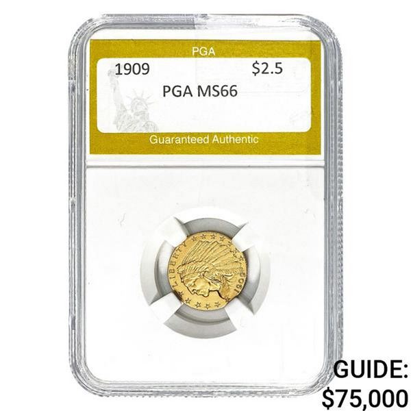 1909 $2.5 Indian Head PGA MS66