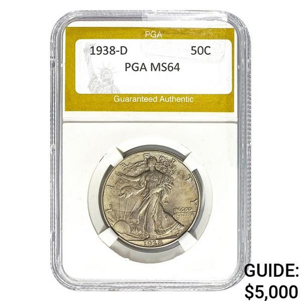 1938-D Walking Liberty Half Dollar PGA M