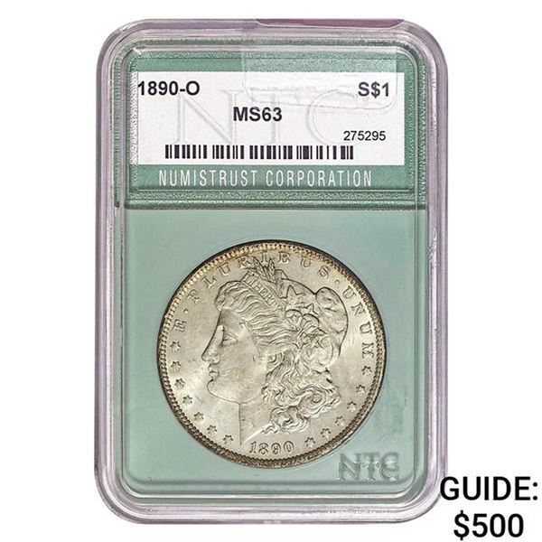 1890-O Morgan Silver Dollar NTC MS63