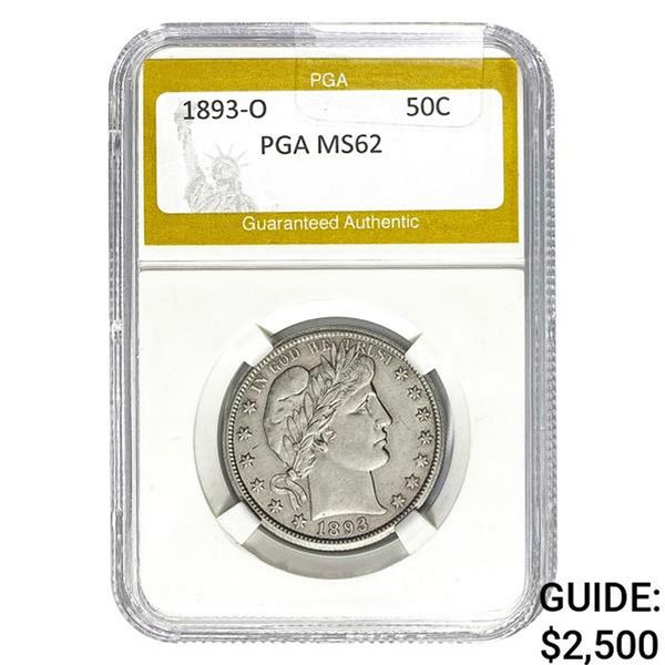 1893-O Barber Half Dollar PGA MS62