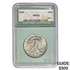 Image 1 : 1943 Walking Liberty Half Dollar NTC MS6