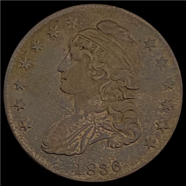 1836 Capped Bust Half Dollar LIGHTLY CIRCULATED