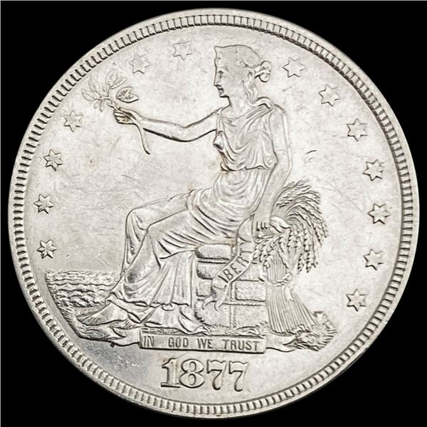 1877 Silver Trade Dollar CLOSELY UNCIRCULATED