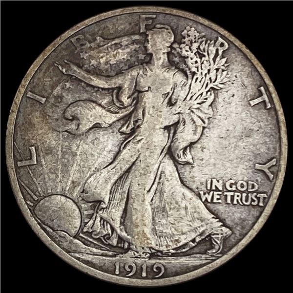 1919-D Walking Liberty Half Dollar LIGHTLY CIRCULATED