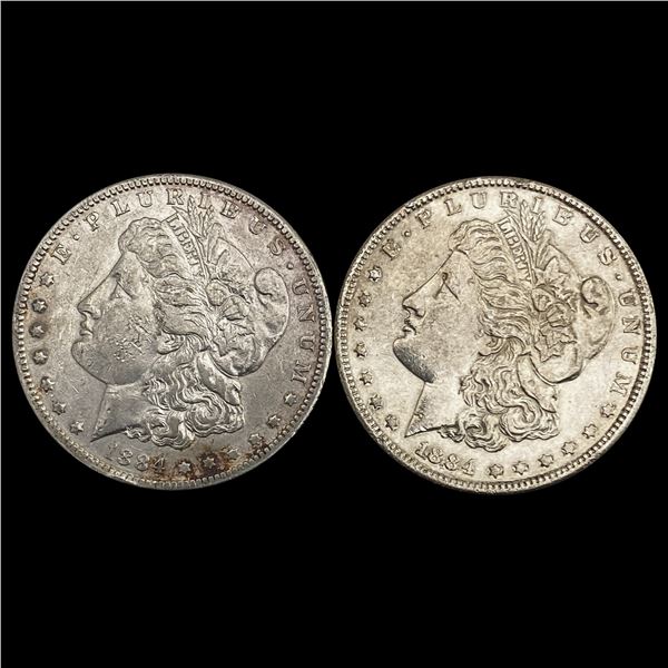 [2] 1884-S Morgan Silver Dollar CLOSELY UNCIRCULATED