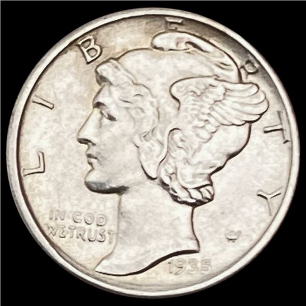 1935-D Mercury Dime CLOSELY UNCIRCULATED