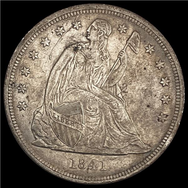 1841 Seated Liberty Dollar CLOSELY UNCIRCULATED