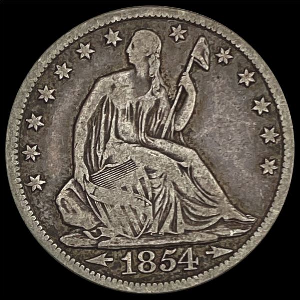 1854-O W/A Seated Liberty Half Dollar LIGHTLY CIRCULATED