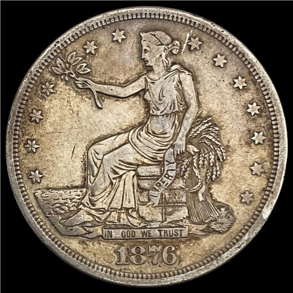 1876-S Silver Trade Dollar NEARLY UNCIRCULATED