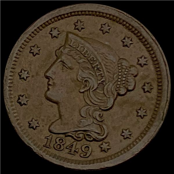 1849 Braided Hair Large Cent CHOICE AU