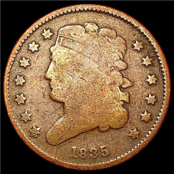 1835 Classic Head Half Cent NICELY CIRCULATED