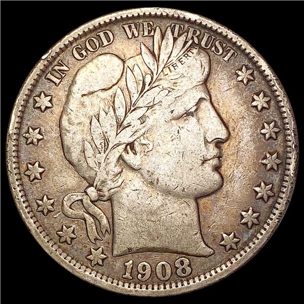 1908-O Barber Half Dollar ABOUT UNCIRCULATED