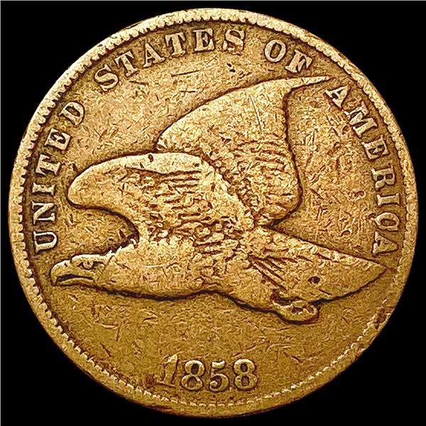 1858 Flying Eagle Cent ABOUT UNCIRCULATED
