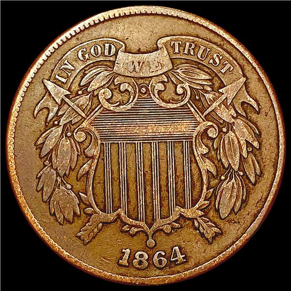 1864 Two Cent Piece CLOSELY UNCIRCULATED