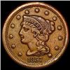 1857 Braided Hair Large Cent LIGHTLY CIRCULATED