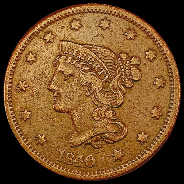 1840 Braided Hair Large Cent CLOSELY UNCIRCULATED