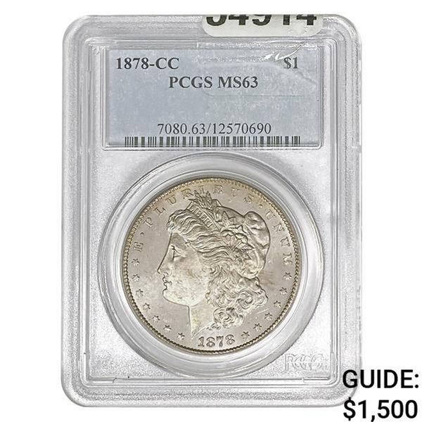 1878-CC Morgan Silver Dollar PCGS MS63