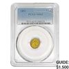 1851 Rare Gold Dollar PCGS MS62
