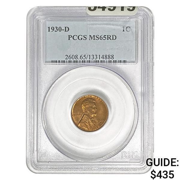 1930-D Wheat Cent PCGS MS65 RD