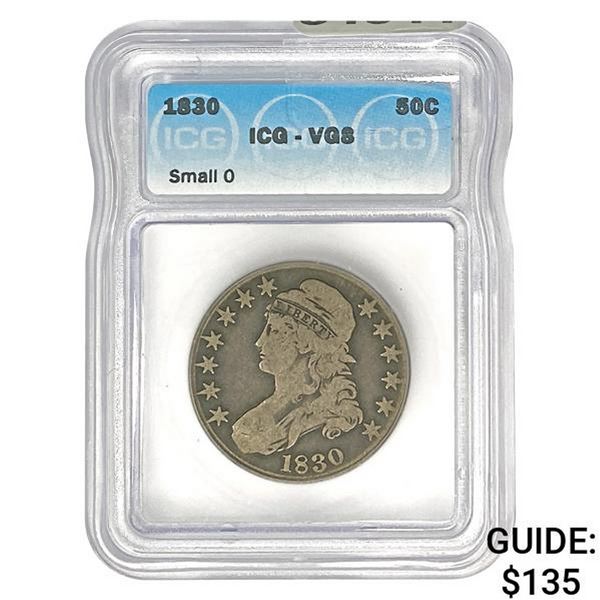 1830 Capped Bust Half Dollar ICG VG8 Small 0
