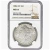 Image 1 : 1884-CC Morgan Silver Dollar NGC MS64