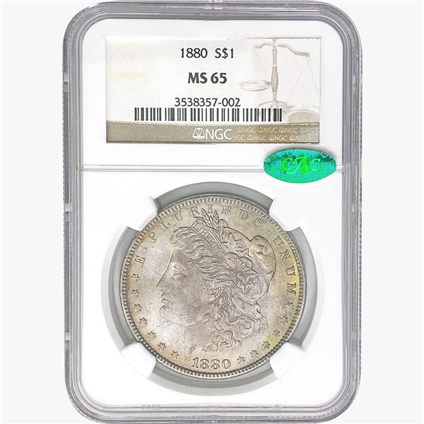 1880 Morgan Silver Dollar NGC MS65 CAC