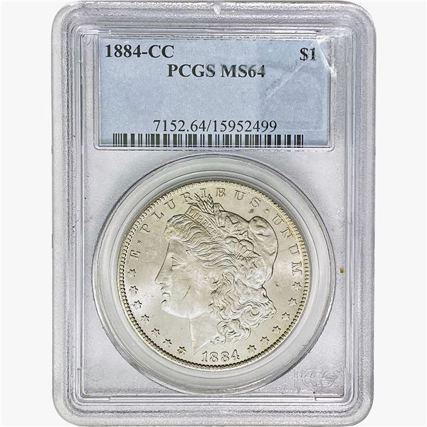 1884-CC Morgan Silver Dollar PCGS MS64