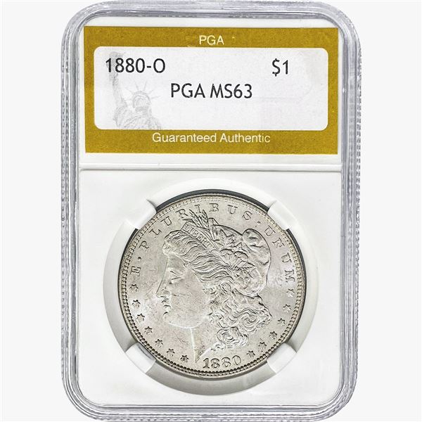 1880-O Morgan Silver Dollar PGA MS63