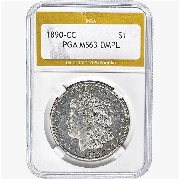 1890-CC Morgan Silver Dollar PGA MS63 DMPL