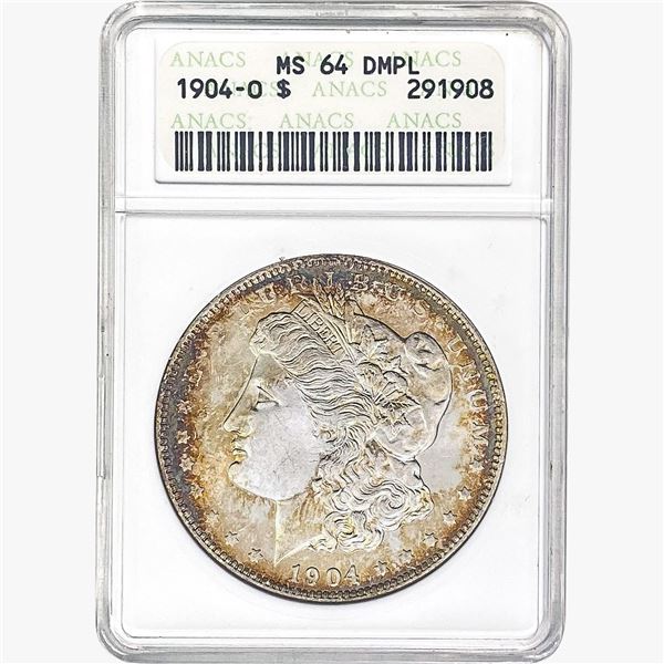 1904-O Morgan Silver Dollar ANACS MS64 DMPL