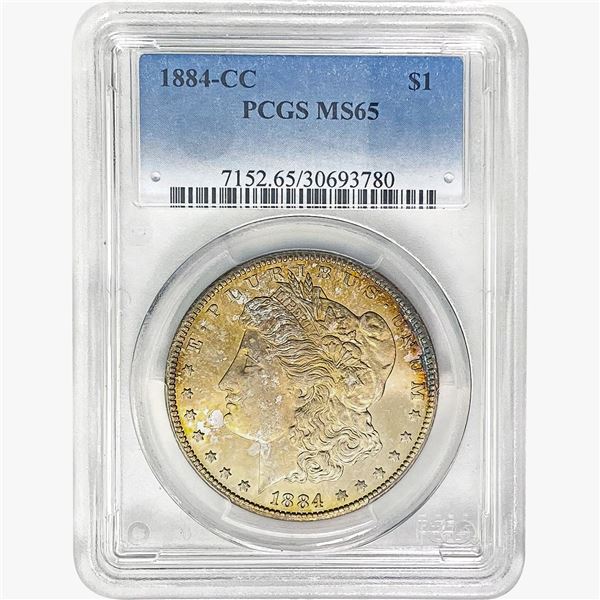 1884-CC Morgan Silver Dollar PCGS MS65