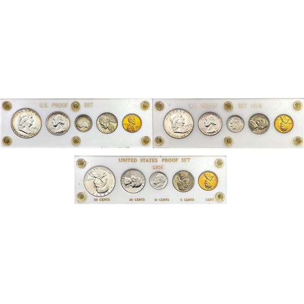 1954-1956 US Proof Set Lot [15 Coins]