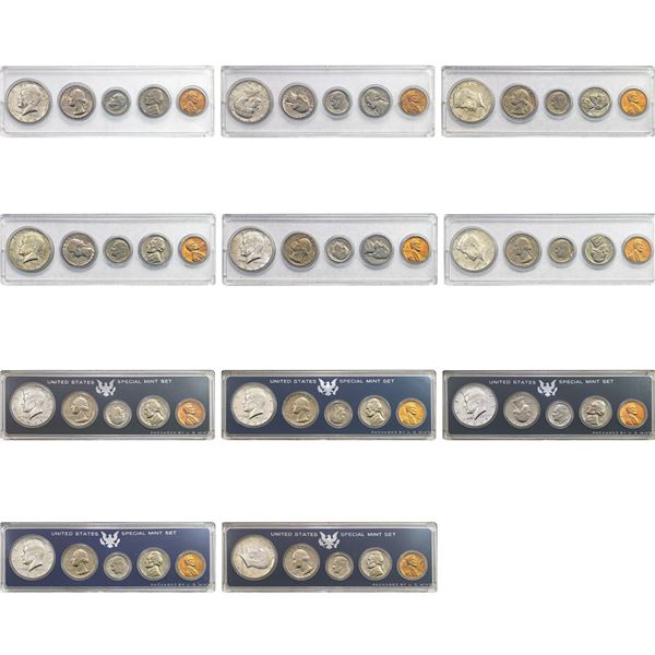 1966-1968 Gem BU US Mint Sets [55 Coins]