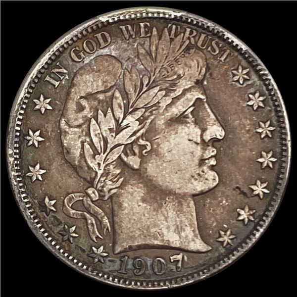 1907-O Barber Half Dollar - Silver LIGHTLY CIRCULATED