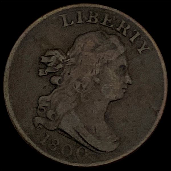 1800 Draped Bust Half Cent LIGHTLY CIRCULATED