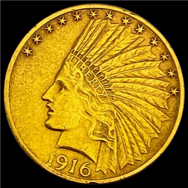 1916-S $10 Indian Head Eagle - Gold CLOSELY UNCIRCULATED