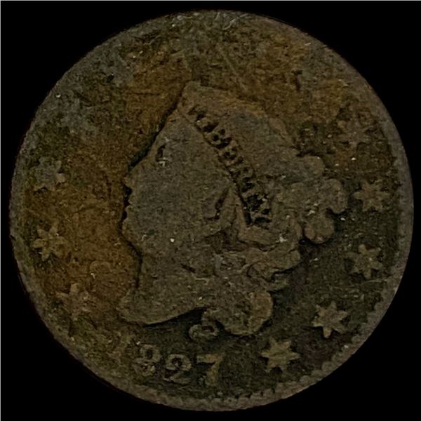 1827 Coronet Head Large Cent NICELY CIRCULATED