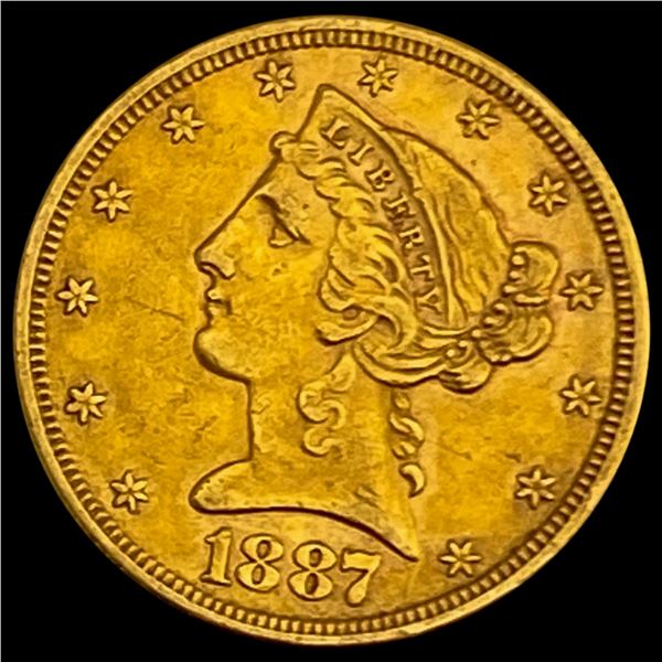 1887-S $5 Liberty Head Half Eagle - Gold CLOSELY UNCIRCULATED