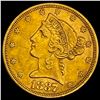 1887-S $5 Liberty Head Half Eagle - Gold CLOSELY UNCIRCULATED