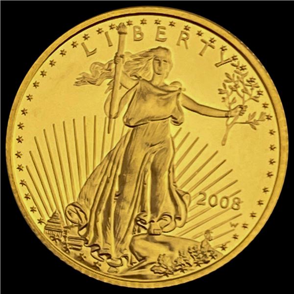 2008-W $10 American Gold Eagle - Gold GEM PROOF