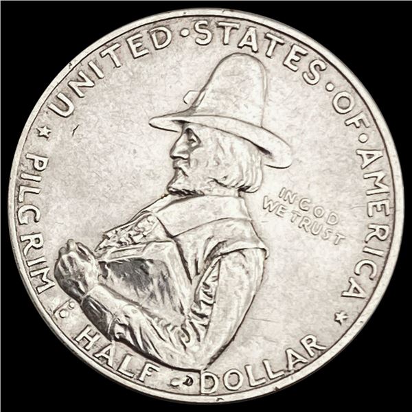1920 Pilgrim Tercentenary Half Dollar CHOICE AU