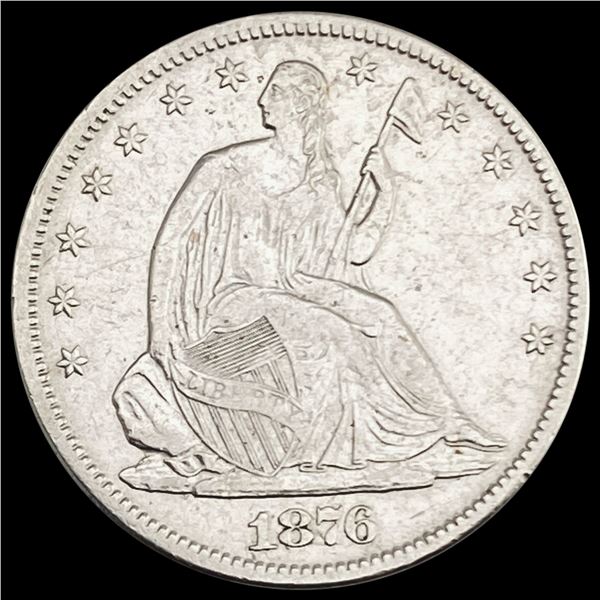 1876-CC Seated Liberty Half Dollar CLOSELY UNCIRCULATED
