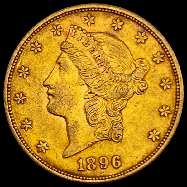 1896-S $20 Liberty Head Double Eagle - Gold CLOSELY UNCIRCULATED