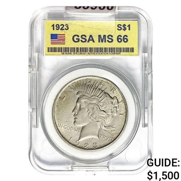 1923 Peace Dollar GSA MS66