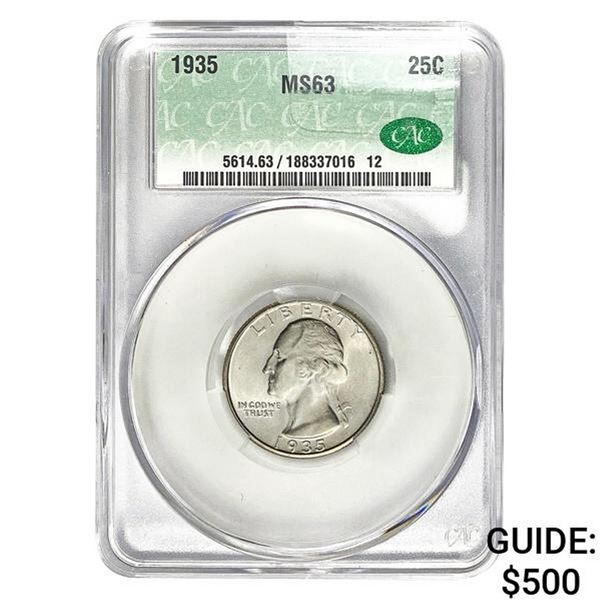 1935 Washington Quarter PCGS MS63
