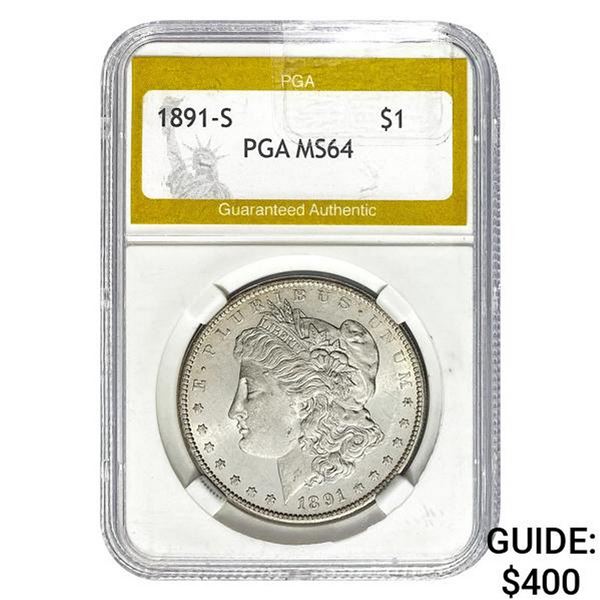 1891-S Morgan Dollar PGA MS64