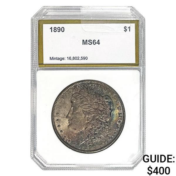 1890 Morgan Silver Dollar PCGS MS64
