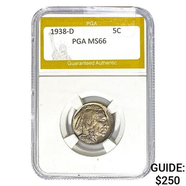 1938-D Buffalo Nickel PGA MS66