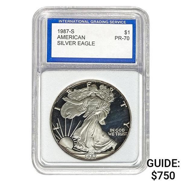 1987-S American Silver Eagle IGS PR-70